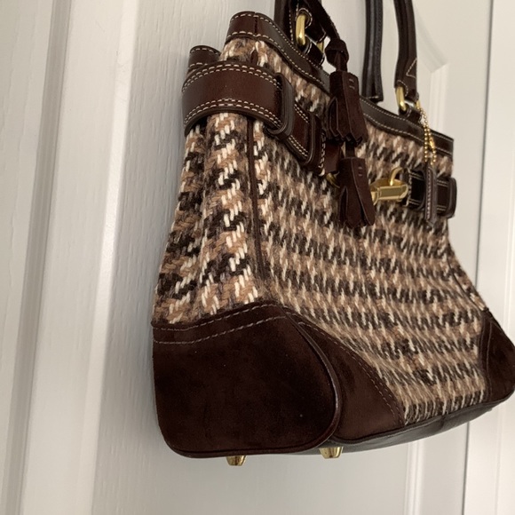 COACH Factory Leather and Tweed Hand Bag - Picture 7 of 16